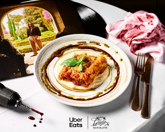 SCH Giulio and Uber Eats campaign visual