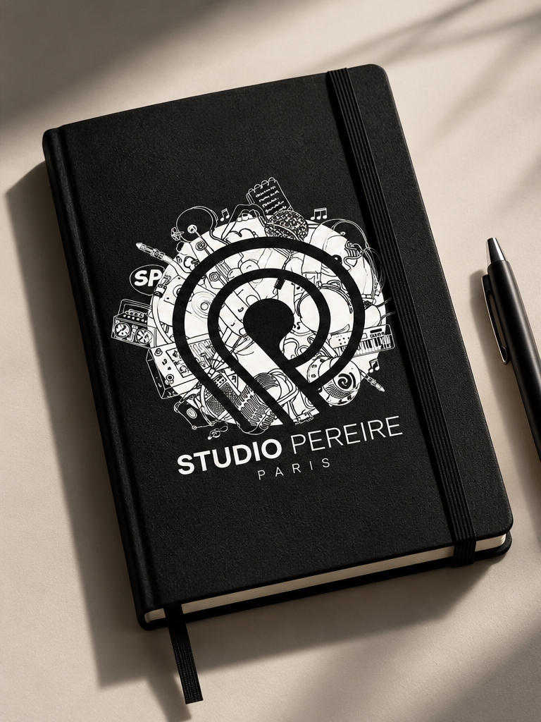 Studio Pereire notebook featuring Laura Naval's original illustration