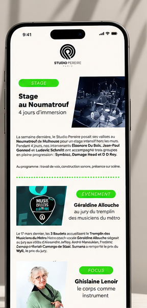 Studio Pereire green newsletter